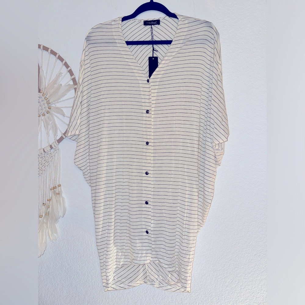 NWT Young at Heart size small button front short sleeved cardigan